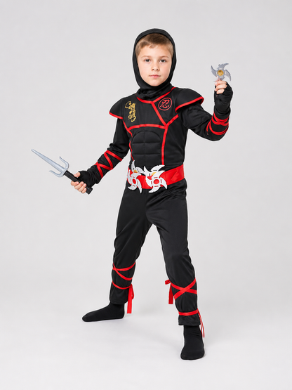 Ninja Hooded Jumpsuit Cosplay Costume Costumes detail 2