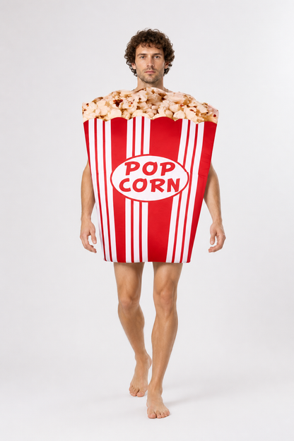 Popcorn Costume with 3D Top, Red and White Costumes detail 2