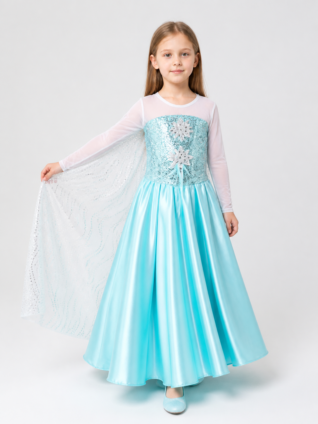 Children's Stage Dress Jumpsuit with Snowflakes Costume Dresses detail 2
