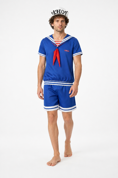 Children's striped sailor costume with cap Costume Headwear detail 2