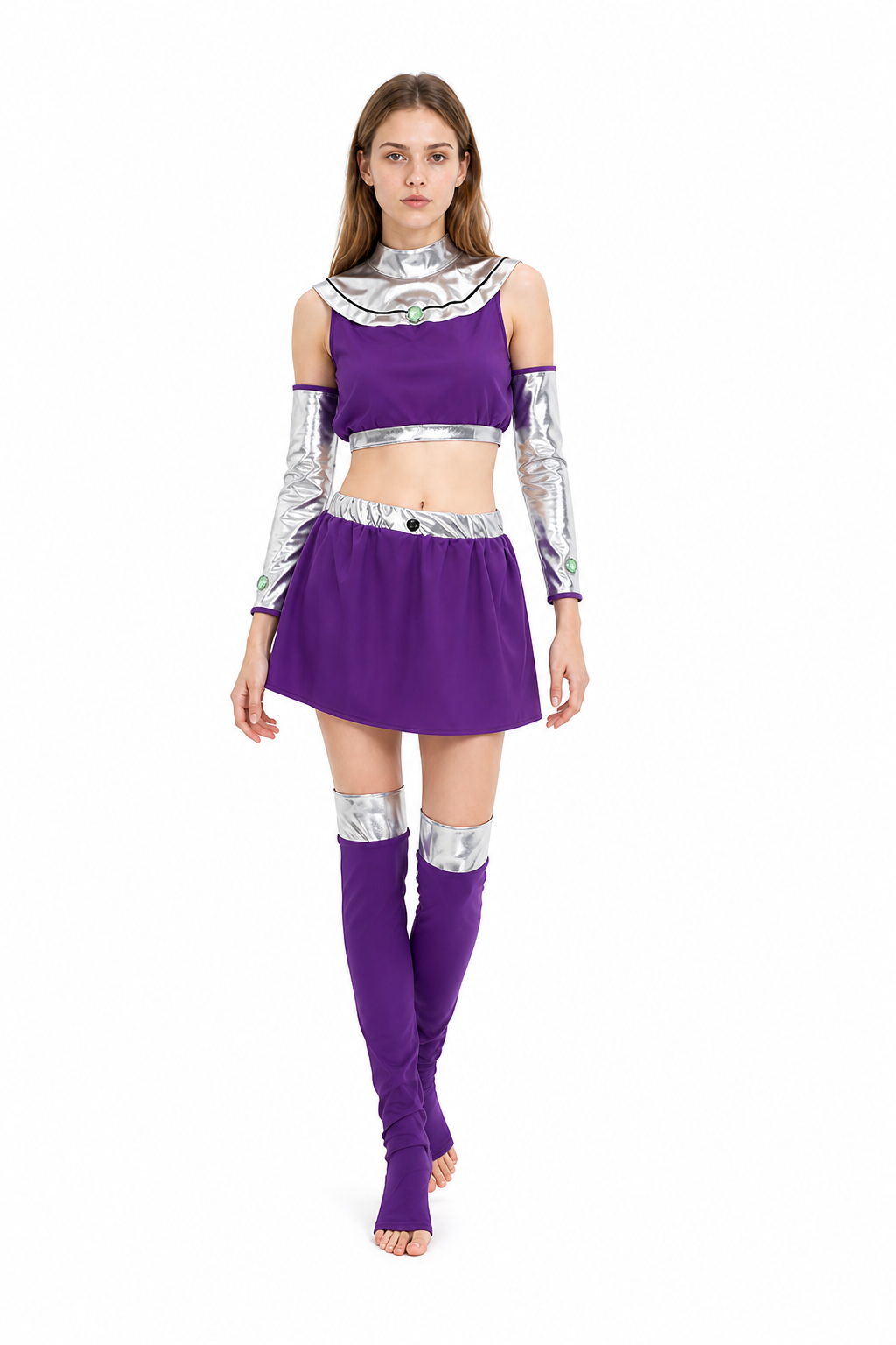 Raven Purple Costume with Short Skirt for Cosplay Costumes detail 2