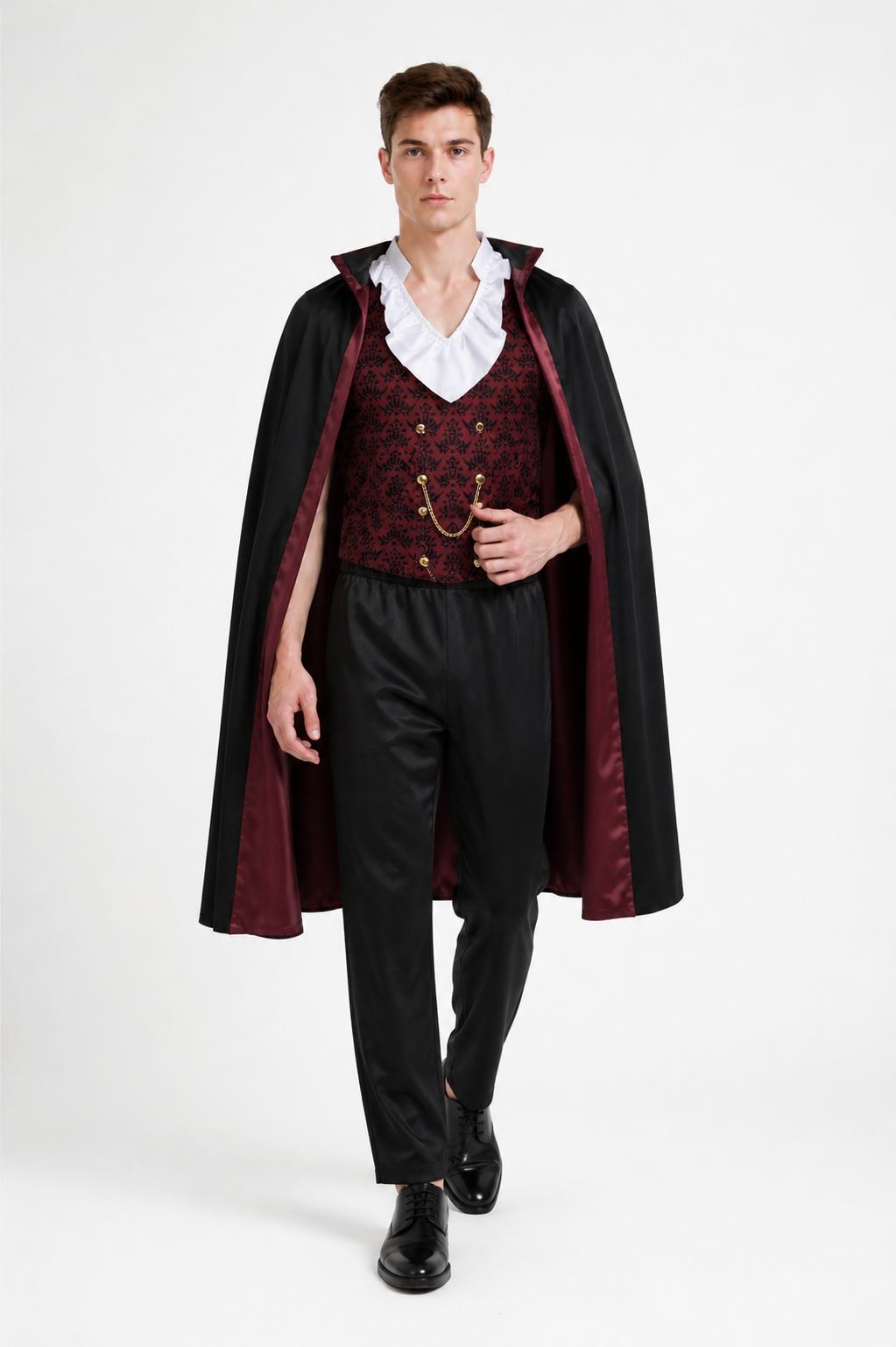 Cosplay Costume: Cloak, Top, Pants, Chain Costume Capes detail