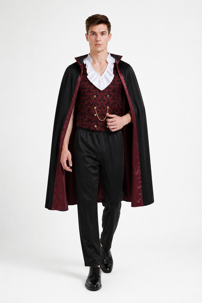 Cosplay Costume: Cloak, Top, Pants, Chain Costume Capes detail