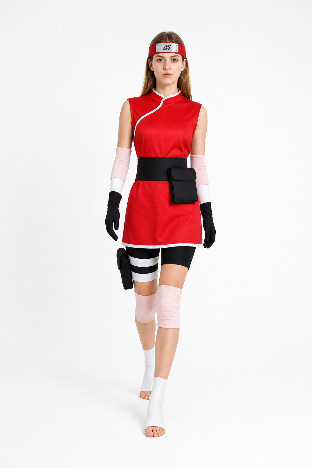 Sakura Red Cosplay Costume with Accessories Costume Accessories detail 2