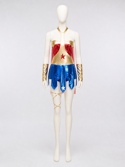 Wonder Woman-Style Superhero Costume for Cosplay