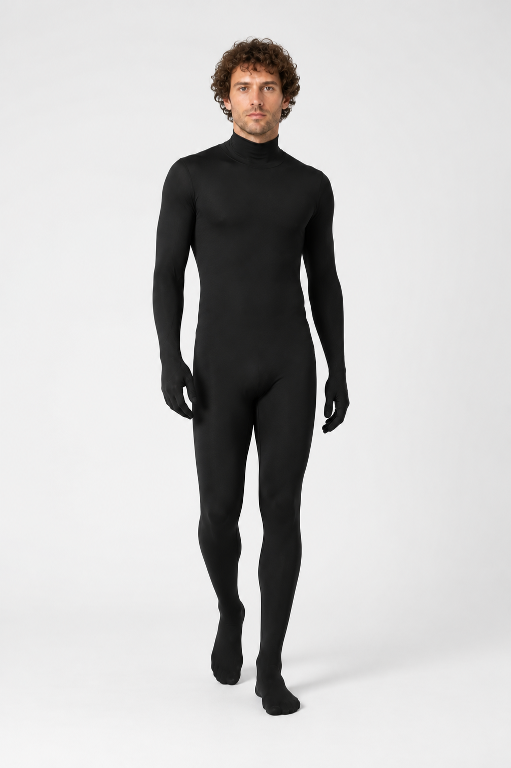 Black Hooded Jumpsuit for Stage Performances product detail 2