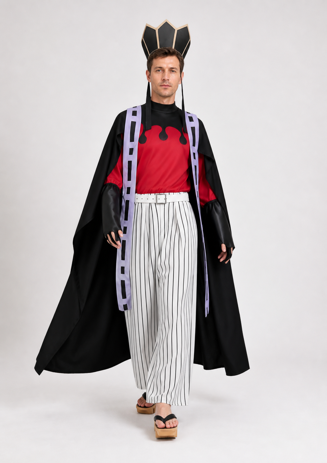 Sanemi Demon Slayer Cosplay Costume with Red Jacket Costumes detail 2