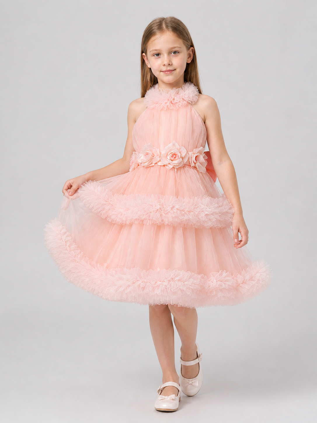 Girls' Dressy Princess Dress, Pink, Sleeveless Costume Dresses detail 2