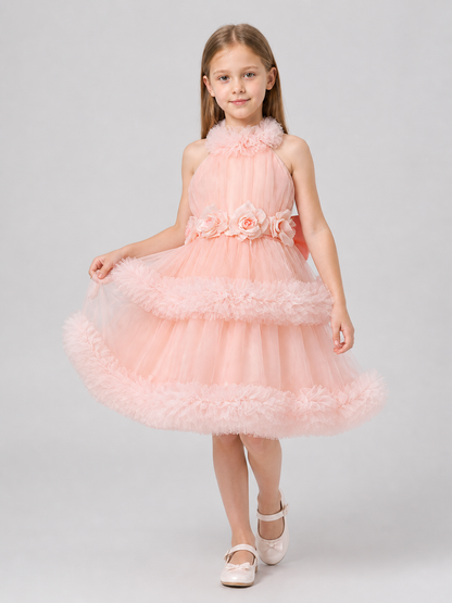 Girls' Dressy Princess Dress, Pink, Sleeveless Costume Dresses detail 2
