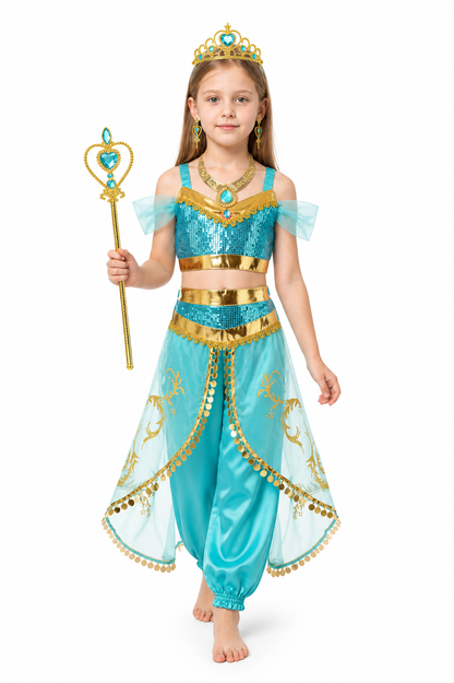 Jasmine Halloween Costume with Top and Pants Costumes detail 2