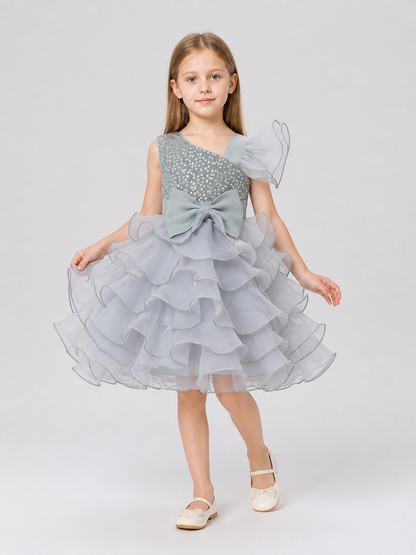 European Princess Dress with Bow for Birthdays Costume Dresses detail 2