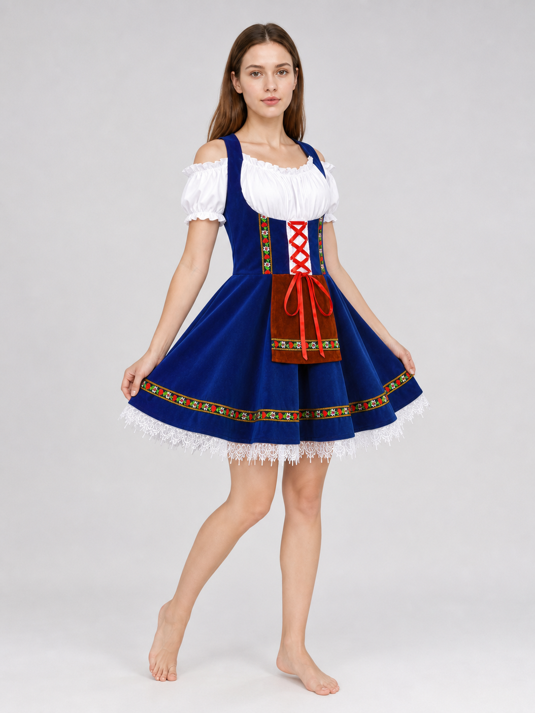 National costume with apron and trim