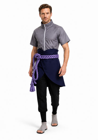 Uchiha Sasuke Cosplay Costume with Asymmetrical Hem Costumes detail 2