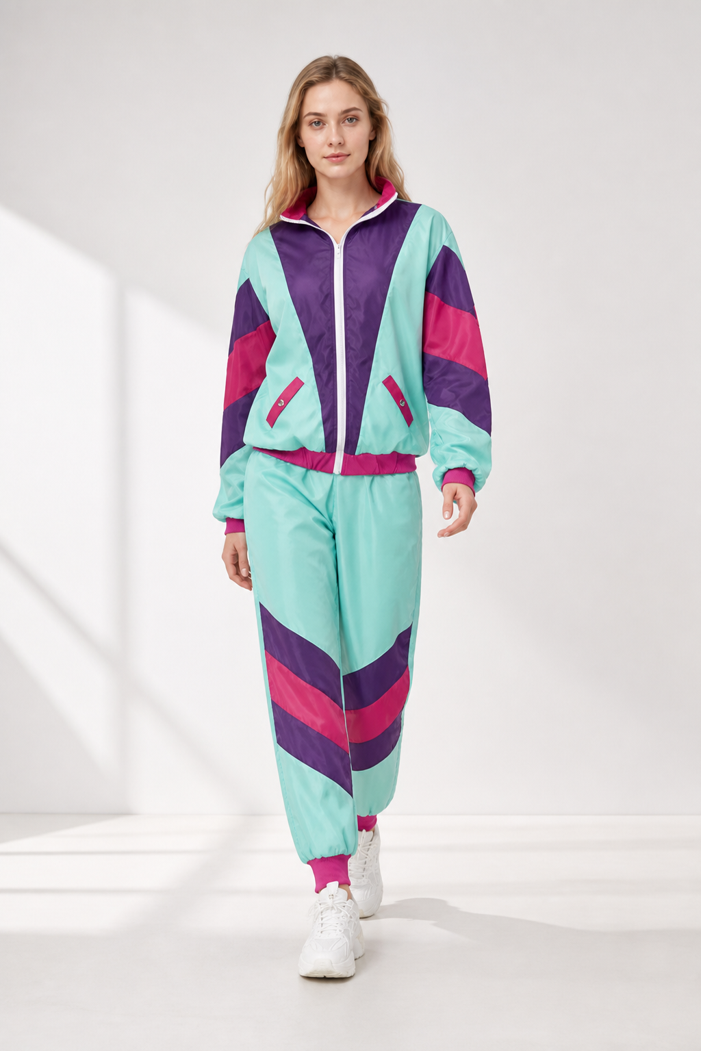 Retro Tracksuit with Purple and Pink Inserts product detail