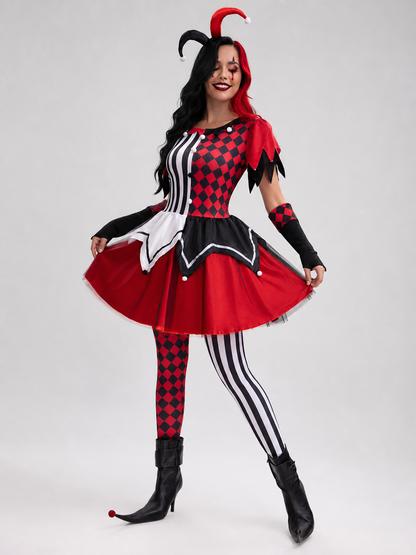Harlequin Jester Costume for Halloween and the Stage