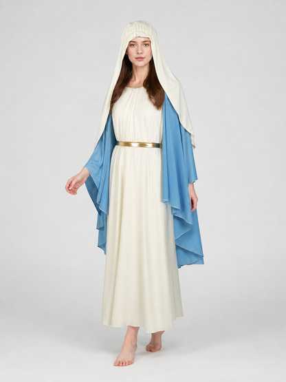 White Robe with Blue Cape and Gold Sash product view 21