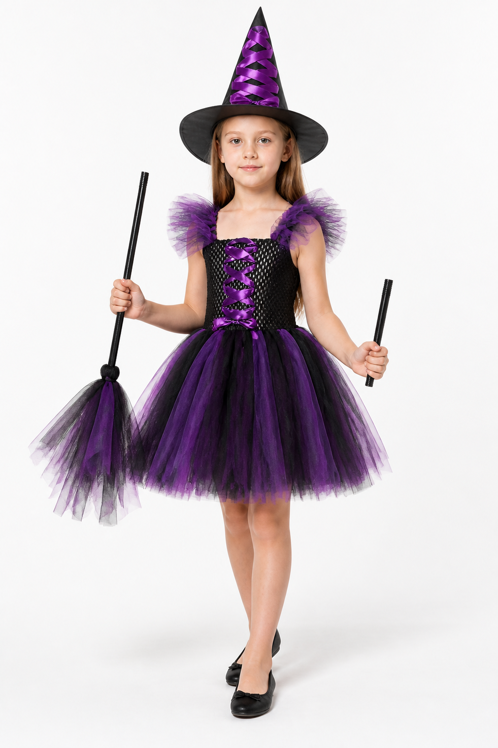 Girls' Witch Costume with Dress and Hat Costume Dresses detail 2