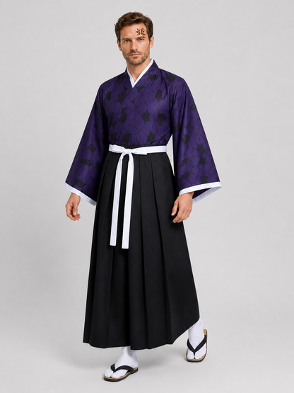 Kokushibo Cosplay Costume: Haori, Yukata, Kimono Costumes detail 2
