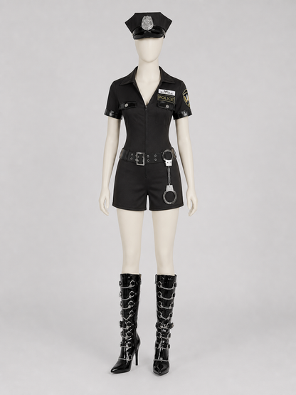 Halloween Police Jumpsuit with Shorts Costumes detail 2