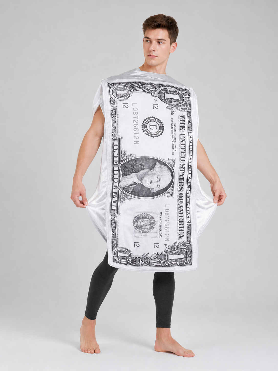 Carnival Costume Tunic with Dollar Bill Print