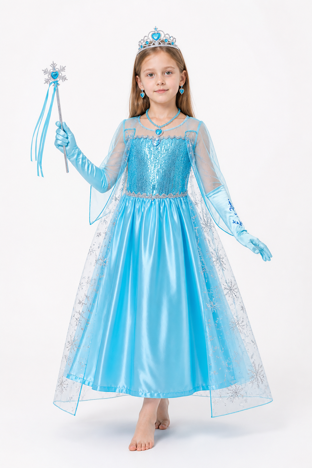 Elsa Princess Costume with Sequins and Accessories Costume Accessories detail 2