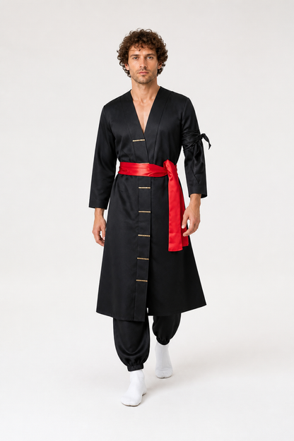 Zoro Cosplay Costume, Black with Red Belt Costumes detail 2