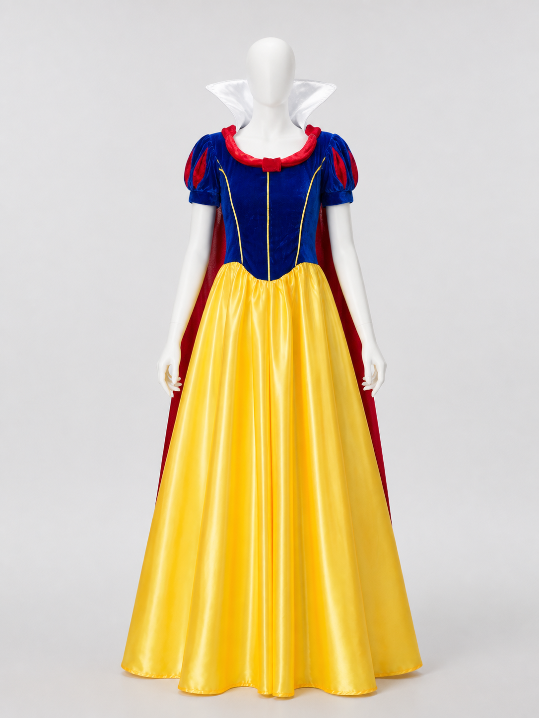 Snow White Costume with Red Bow and Cape Costume Capes detail 2