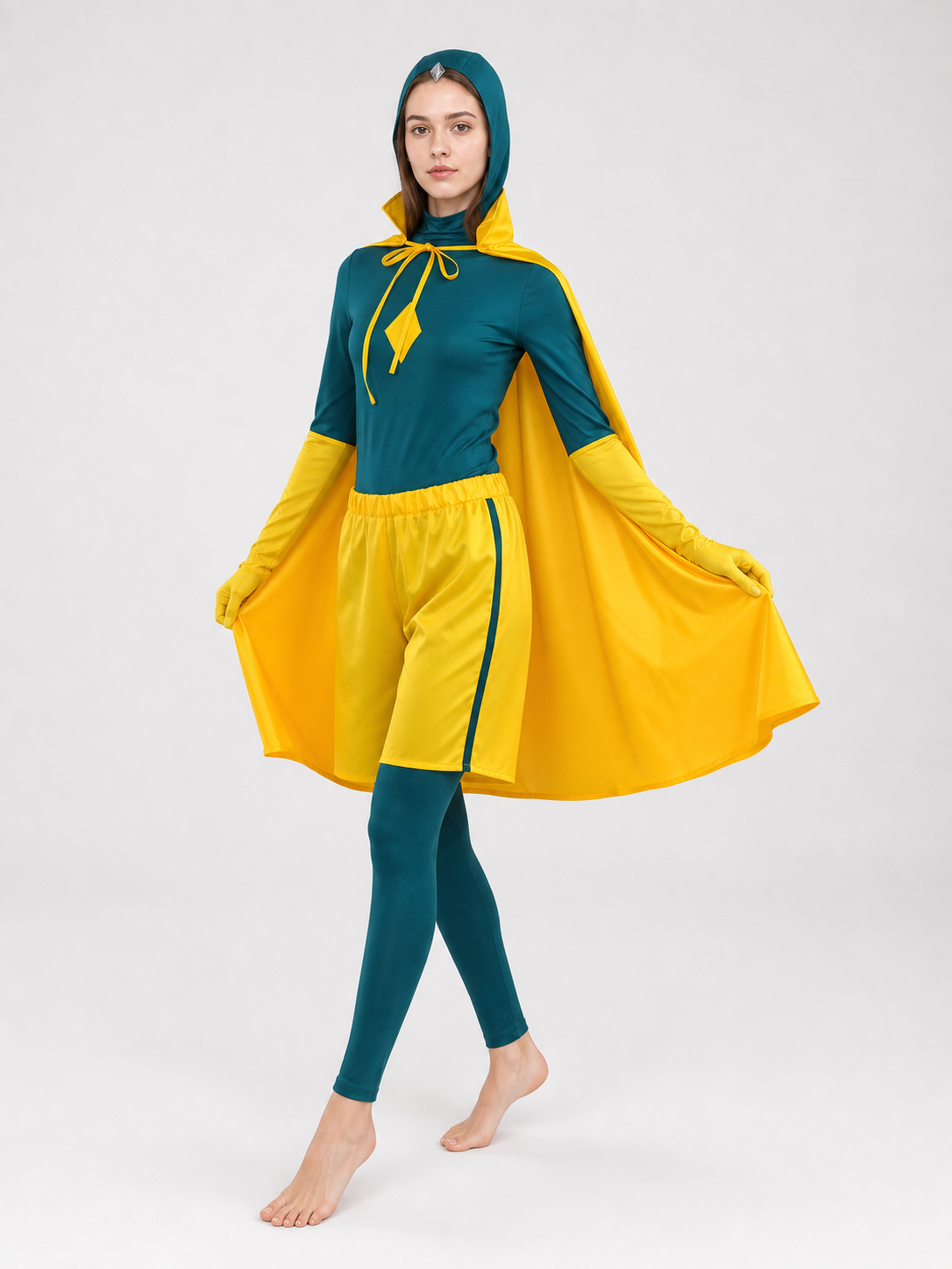 Wanda Vision Cosplay Costume with Hood and Cape