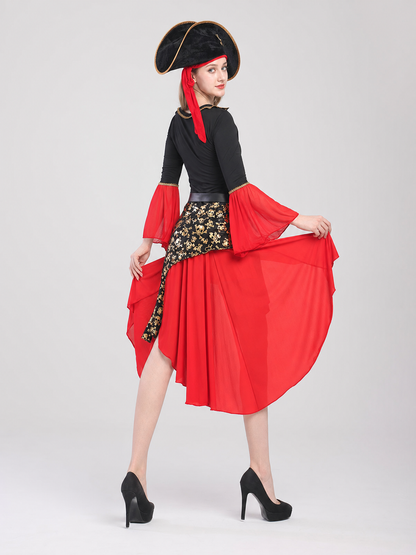 Pirate Carnival Costume: Dress, Hat, and Belt