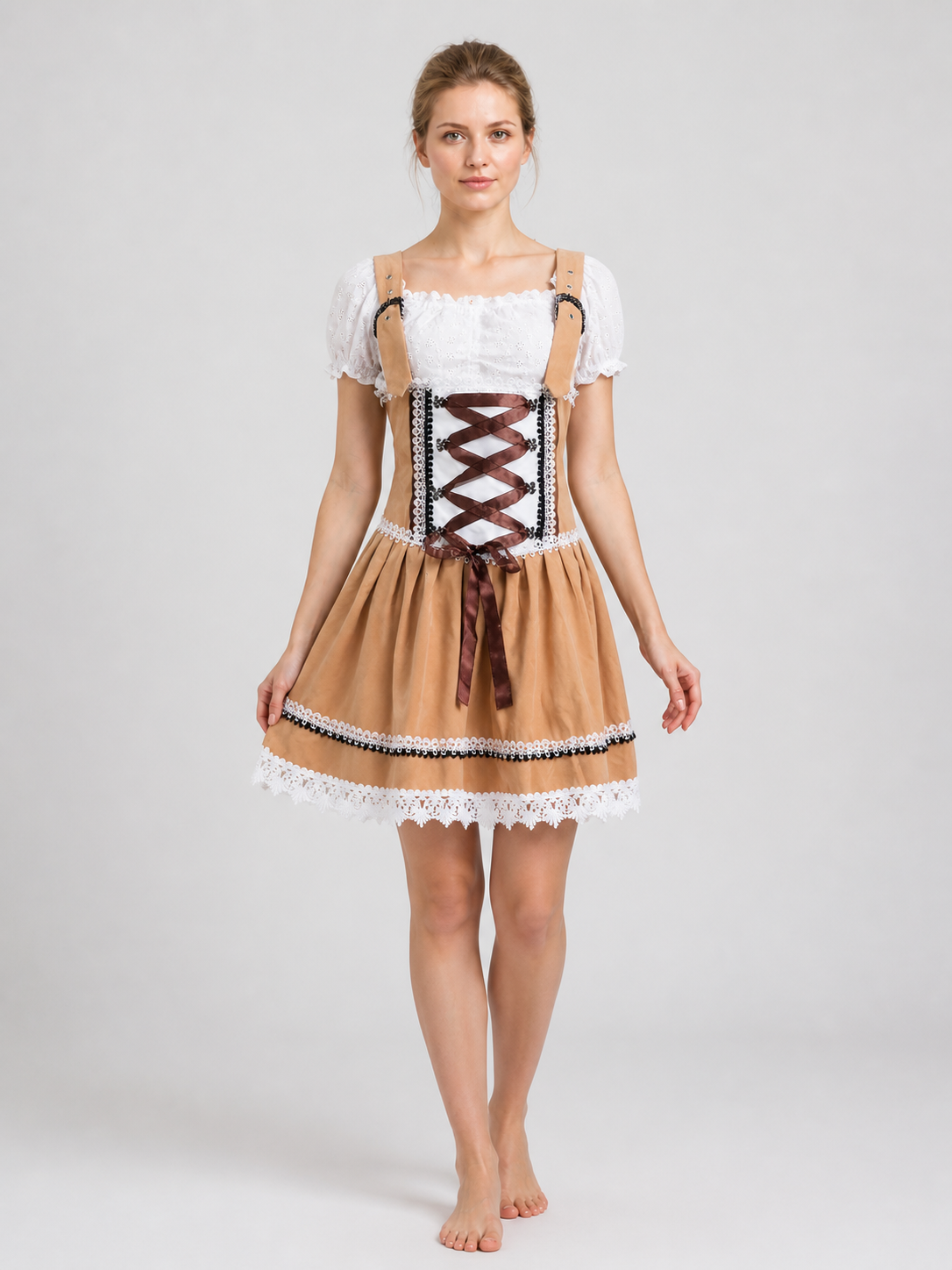 Oktoberfest Dress with Lace and Lacing, S–XXL product detail 2