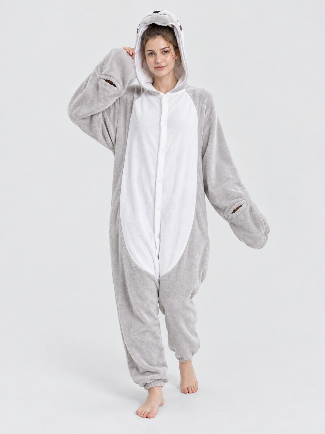 Sea Lion Hooded Kigurumi Pajama with Face Detail