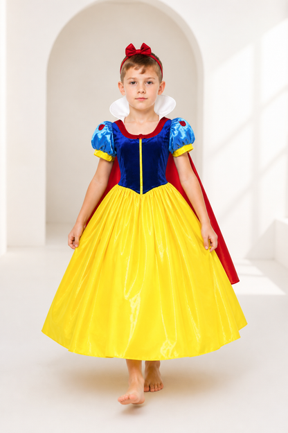 Snow White Dress with a Blue Bodice and Yellow Skirt Costume Dresses detail 2