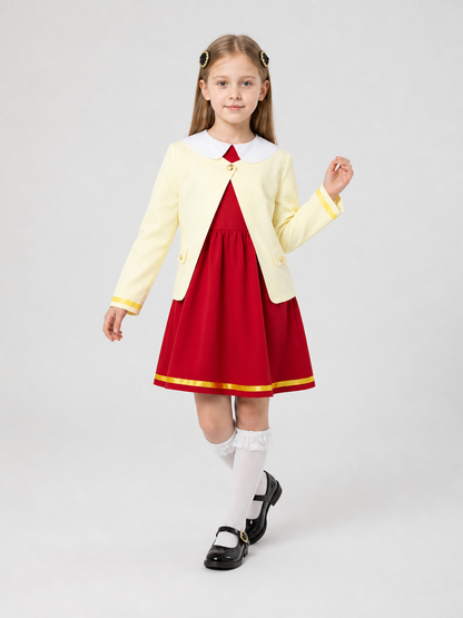 Anya Cosplay Costume from the Spy x Family Anime, Set Costumes detail 2