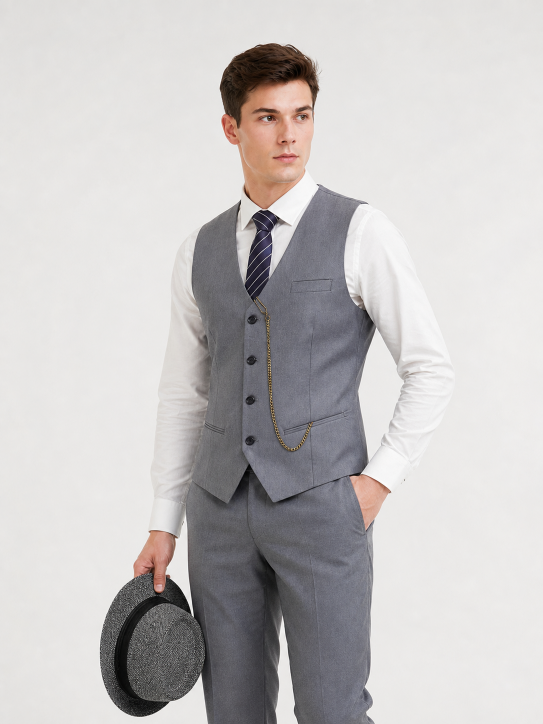 Retro Set: Vest, Shirt, Hat, and Accessories