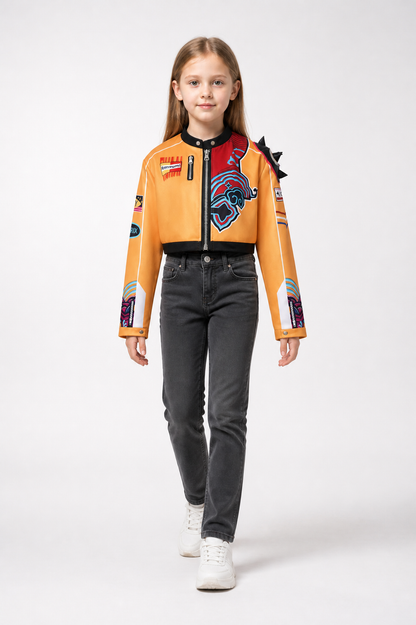 Short Cosplay Jacket with Spikes and Print Costumes detail 2