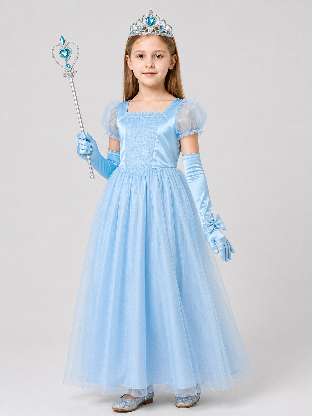Costume Accessory Set: Crown, Wand, and Gloves Costume Headwear detail 2