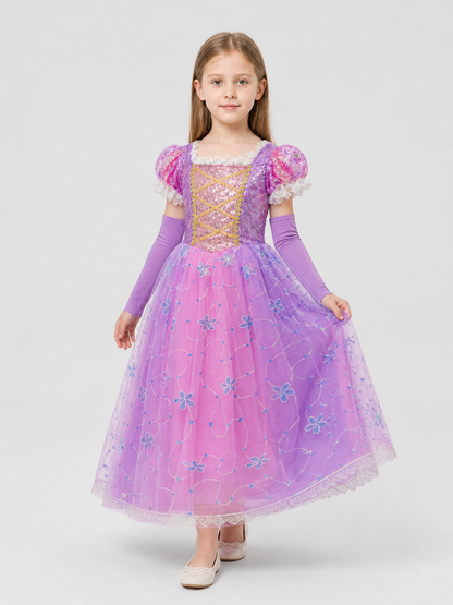 Purple Princess Carnival Dress with Sequins Costume Dresses detail 2