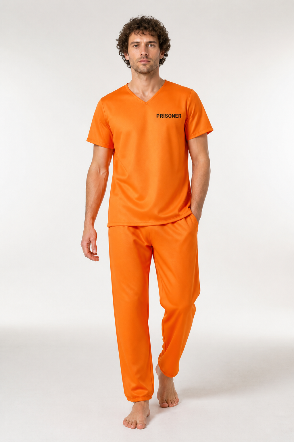 Carnival Costume: Prison Uniform, T-Shirt and Pants Costumes detail 2