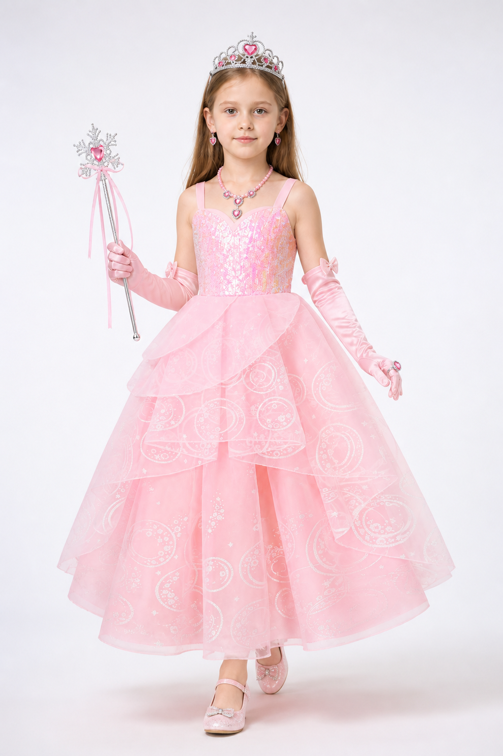 Pink Witch Costume with Sparkles and Accessories Costume Accessories detail 2