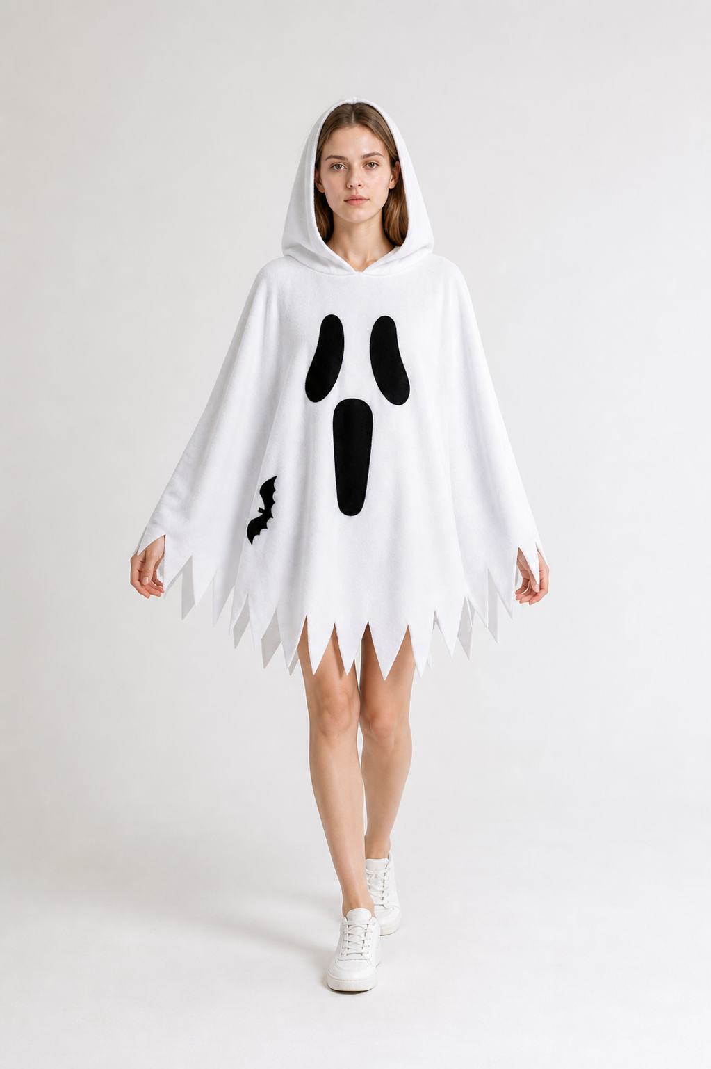 Hooded Cape with Glow-in-the-Dark Print Costume Capes detail 2
