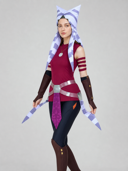 Ahsoka Cosplay Costume, Star Wars, Set