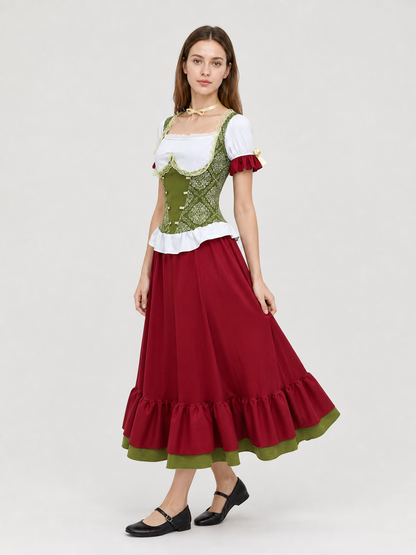 Costume with a Corsage, Blouse, and Long Skirt
