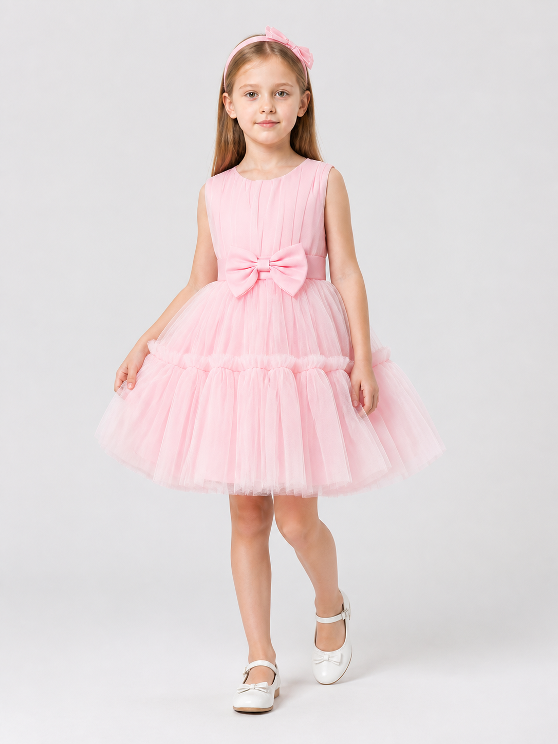 Holiday Tulle Tutu Dress with Bow Costume Dresses detail 2