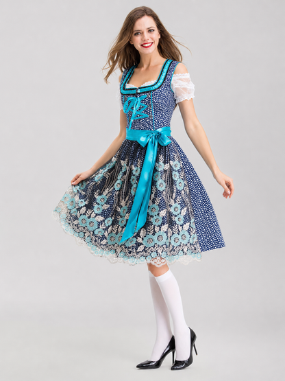 Embroidered Lace-Trimmed Ethnic-Style Dress Costume Dresses detail 2