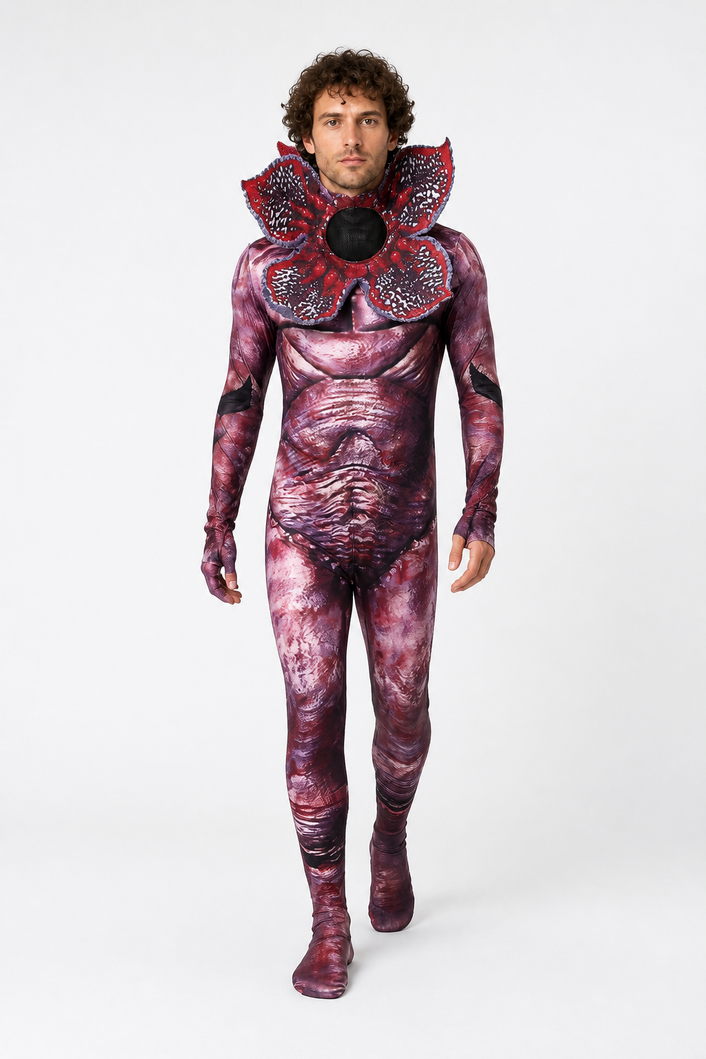 Tight-Fitting Man-Eating Flower Jumpsuit for Halloween Costumes detail 2
