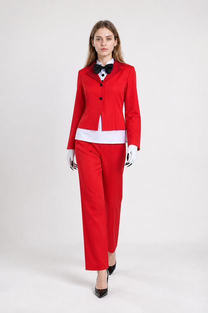 Hazbin Hotel Cosplay Costume, Red with Bow Tie, for Halloween Costume Accessories detail 2