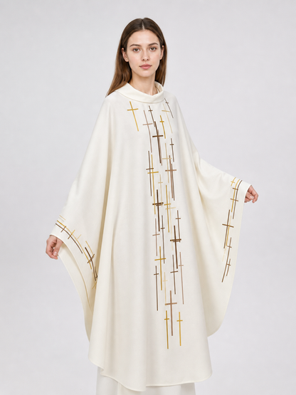 Religious Ceremonial Robe with Cross Pattern
