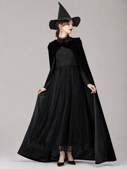 Witch Costume for Cosplay: Dress, Hat, and Cape