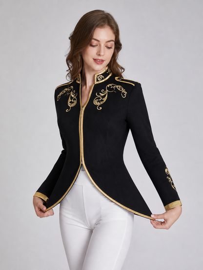 Cosplay Costume Jacket with Gold Embroidery