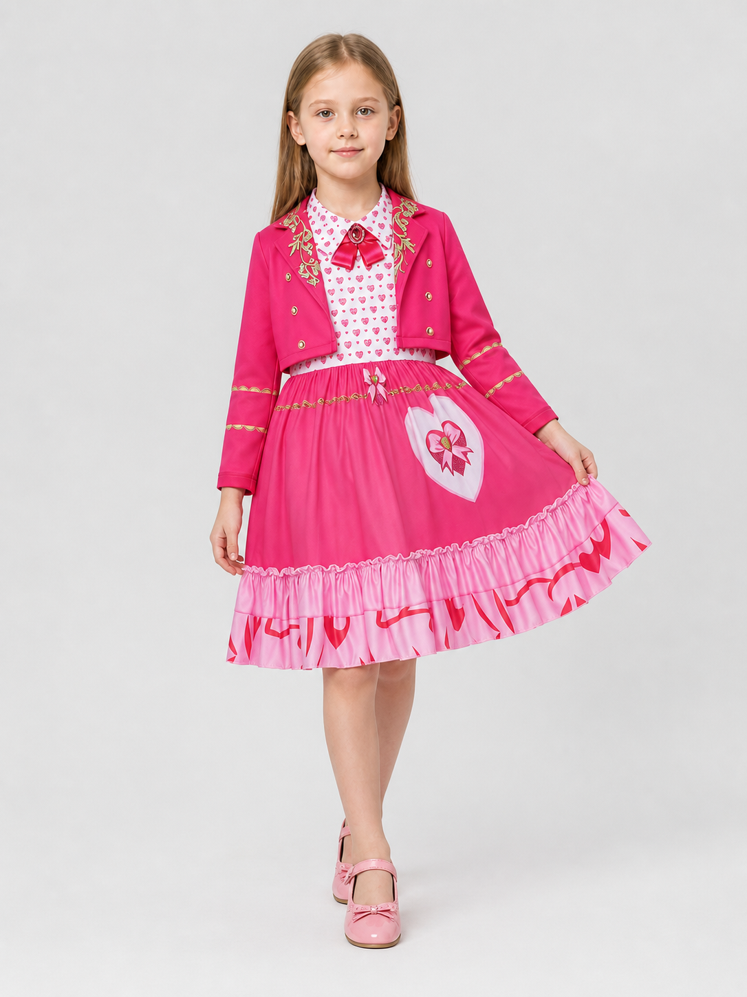 Descendants 5 Cosplay Set: Pink Dress and Jacket Costume Dresses detail 2